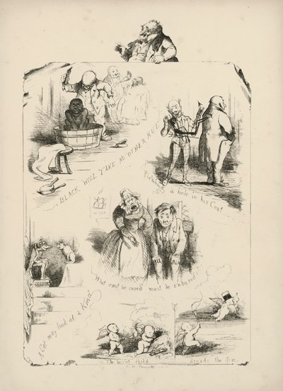 Pagina uit Proverbs with Pictures door Charles H. Bennett door Charles Henry (after) Bennett