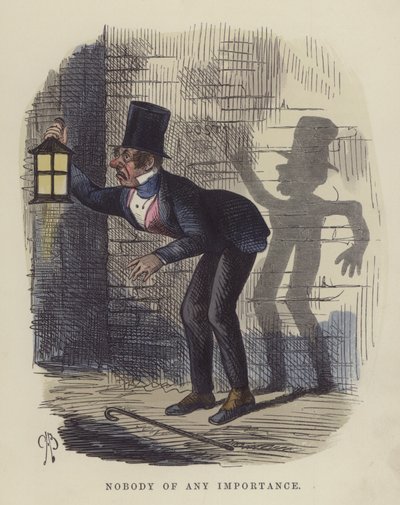 Niemand van enig belang (gekleurde gravure) door Charles Henry Bennett