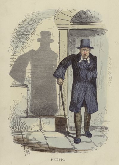 Physic (gekleurde gravure) door Charles Henry Bennett