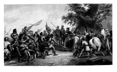 De Slag bij Bouvines, 27 juli 1214, 1875 door Charles Henry Jeens