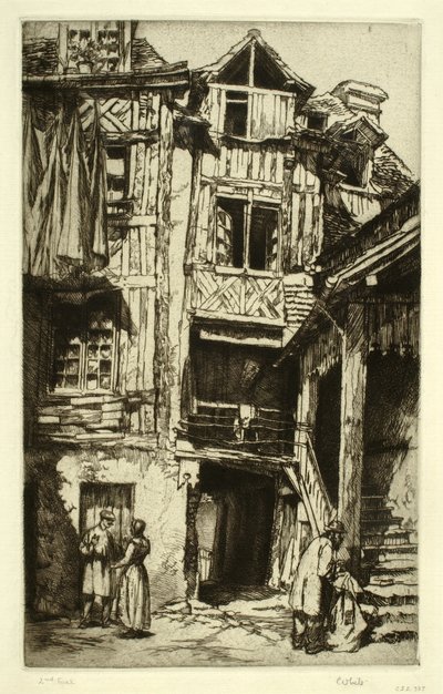 Binnenplaats van Lisieux door Charles Henry White
