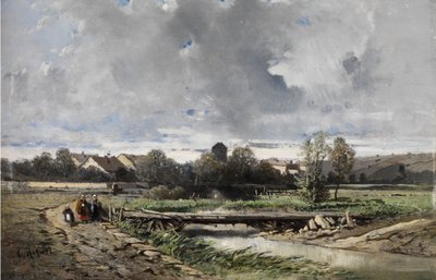 Een dorp in Normandië door Charles Hoguet