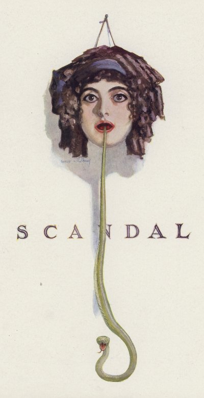 Schandaal: slang komt uit de mond van een vrouw door Charles Hubbard Wright
