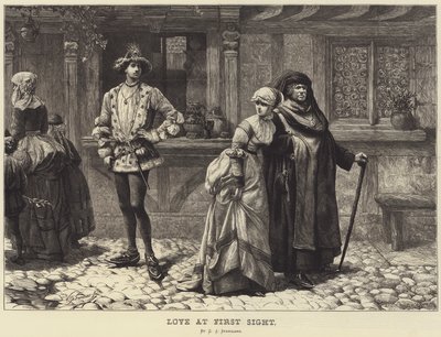 Liefde op het eerste gezicht door Charles J. (after) Staniland
