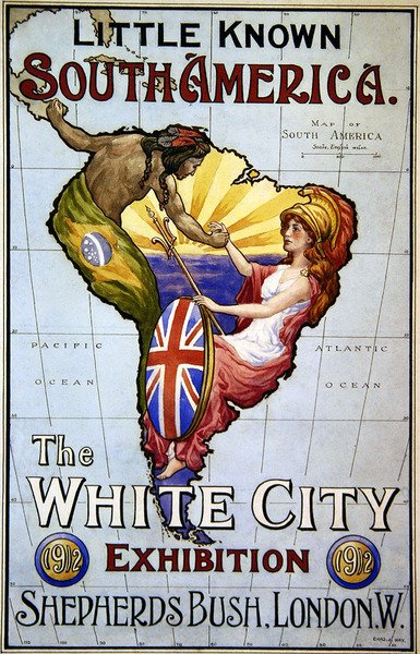 Poster voor het Weinig Bekende Zuid-Amerika - De Witte Stad Tentoonstelling door Charles J. Hay
