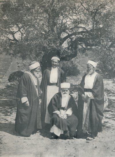 Druse leiders door Charles J. S. Makin