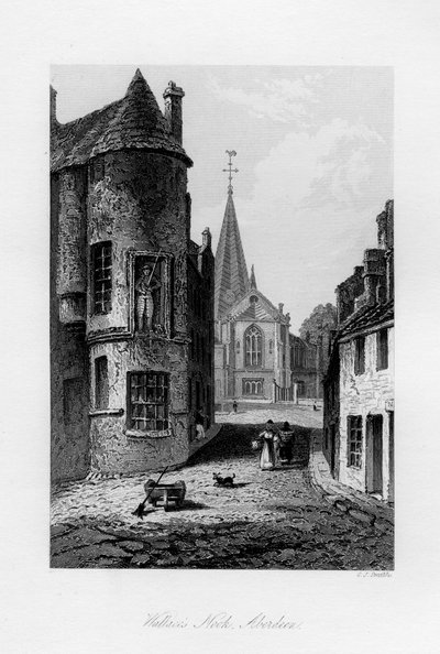 Wallaces Nook, Aberdeen, 1840 door Charles J. Smith