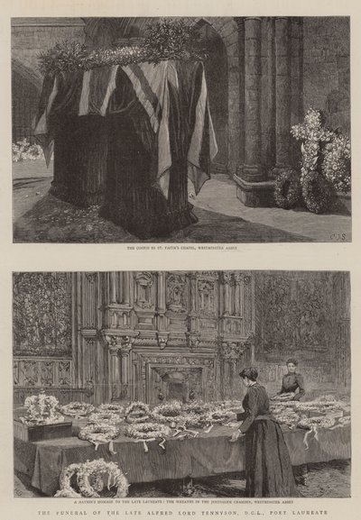 De begrafenis van wijlen Alfred Lord Tennyson, DCL, Dichter des Vaderlands door Charles J. Staniland