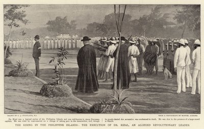 De Opstand op de Filipijnen, de executie van Dr. Rizal, een vermeende revolutionaire leider door Charles J. Staniland
