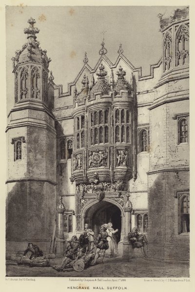 Hengrave Hall, Suffolk door Charles James Richardson