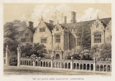 Het oude landhuis, Harlaxton, Lincolnshire door Charles James Richardson