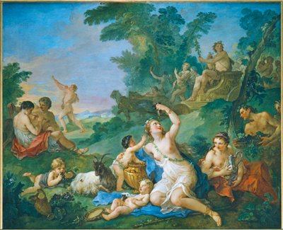 De triomf van Bacchus ... door Charles Joseph Natoire