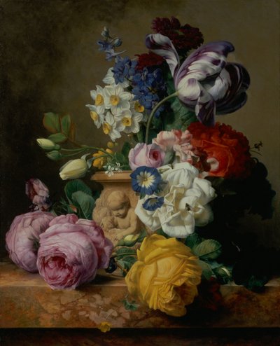 Stilleven van bloemen door Charles Joseph Node