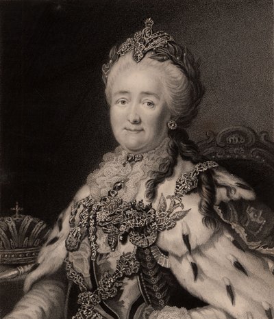Keizerin Catharina II, de Grote (gravure) door Charles Knight