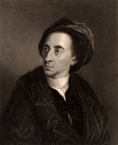 Portret van Alexander Pope door Charles Knight