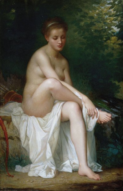 Ismenie, nimf van Diana door Charles Landelle
