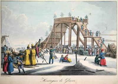 IJsglijbaan in Rusland door Charles Lasteyrie du Saillant