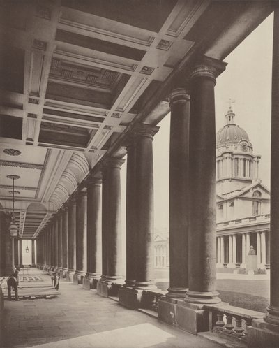 Greenwich Hospital, de zuilengang door Charles Latham