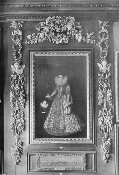 Portret van Aartshertogin Isabella in Hampton Court door Charles Latham