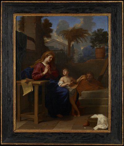 De Heilige Familie in Egypte, c.1660 door Charles Le Brun