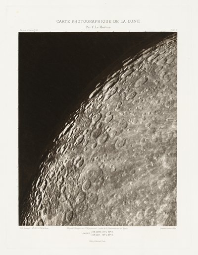 Carte photographique de la lune, planche VI.A (Fotografische Kaart van de Maan, plaat VI.A),6 februari door Charles le Morvan