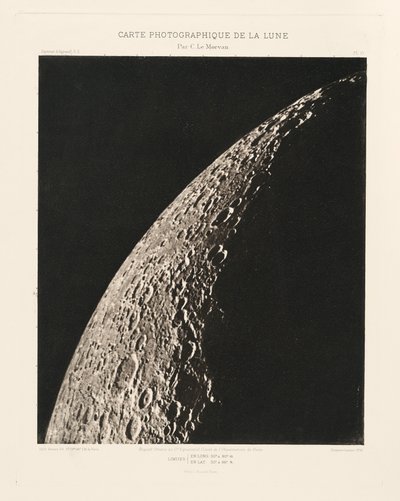 Carte photographique de la lune, planche VI (Fotografische kaart van de maan, plaat VI),22 februari door Charles le Morvan