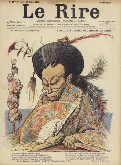 Keizerin-weduwe van China door Charles Leandre