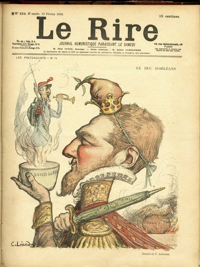 Illustratie van Charles Leandre voor de Omslag van Le Rire door Charles Leandre