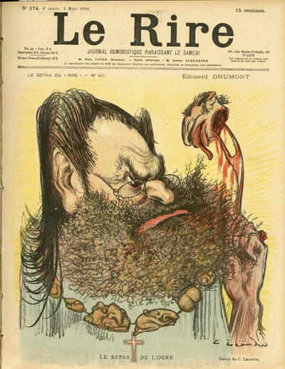 Illustratie van Charles Leandre (1862-1934) voor de omslag van Le Rire door Charles Leandre