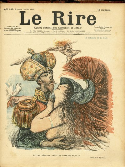 Illustratie van Charles Leandre (1862-1934) voor de omslag van Le Rire door Charles Leandre