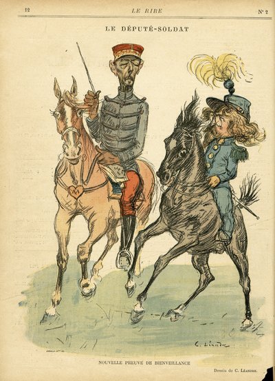 Illustratie van Charles Leandre (1862-1934) in Le Rire door Charles Leandre
