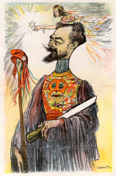 Paul Doumer (1857-1932) - Cartoon door Charles Leandre (1862-1934) in 