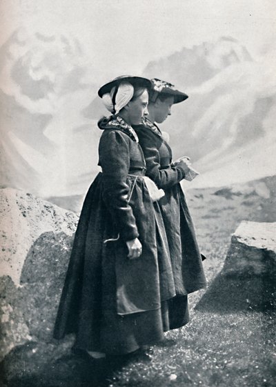 Twee Zwitserse vrouwen, 1912 door Charles Lefebure