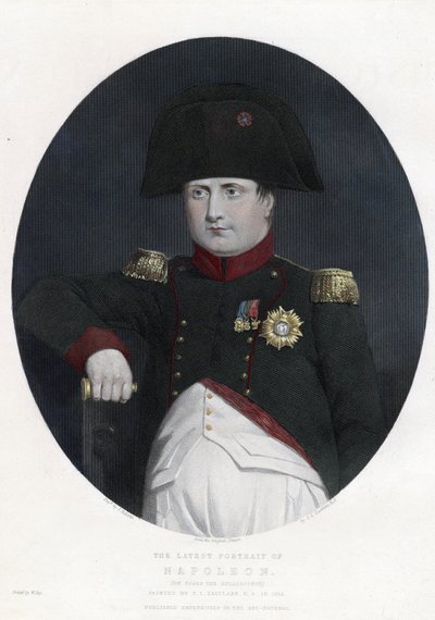Laatste portret van Napoleon aan boord van de Bellerophon door Charles Lock Eastlake