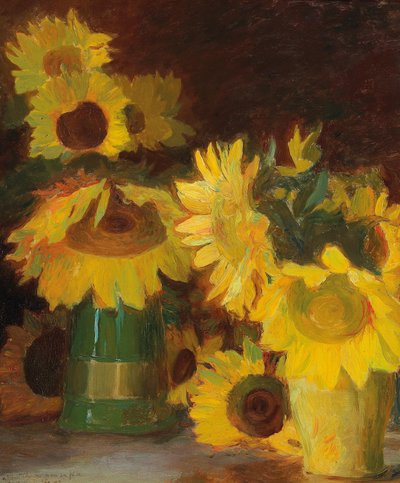 Frans:  Tournesols Zonnebloemen door Charles Marie Dulac
