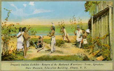 Iroquois Indianen Tentoonstelling, Staatsmuseum, Albany door Charles Marion Russell