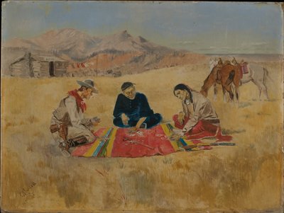 Het pokerspel door Charles Marion Russell