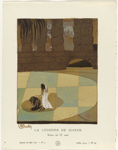 Gazette du Bon Ton, 1914 - No. 7 : De Legende van Joseph / Scène van de IIe acte door Charles Martin