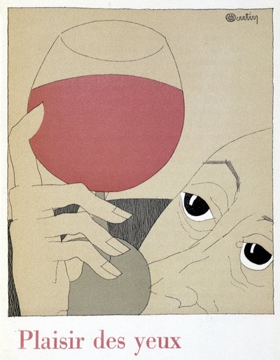 Plezier voor de ogen - in “Monseigneur le vin”, tekening door Charles Martin, fascikel van de Etablissements Nicolas door Charles Martin