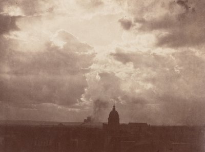 Wolkenstudie boven het Pantheon, Parijs,1856 (foto) door Charles Marville