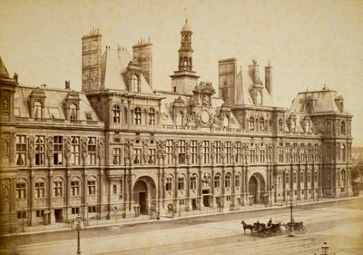 Hôtel de Ville, Parijs door Charles Marville