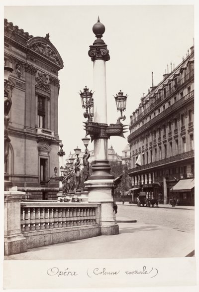 Opéra Rostral Column, ca. 1875 door Charles Marville