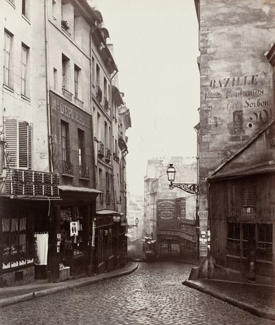 Rue de la Montagne-Sainte-Geneviève nabij de Kruising van Rue LaPlace door Charles Marville