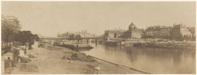 De Seine vanaf de Pont du Carrousel in de richting van de Notre Dame,1853 (foto) door Charles Marville