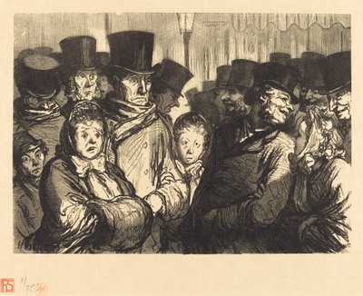 Boulevard du Temple om middernacht door Charles Maurand after Honoré Daumier