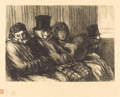 Trein van plezier door Charles Maurand after Honoré Daumier