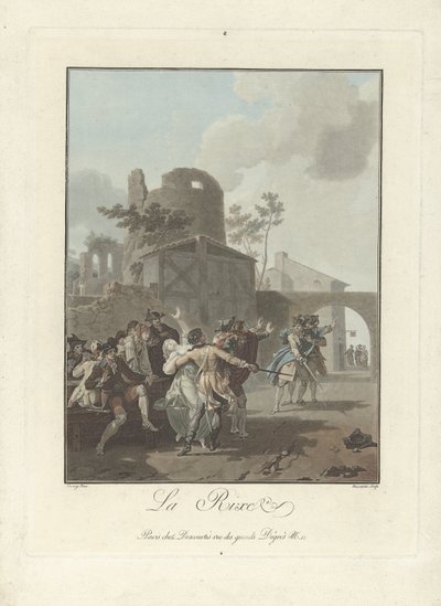 De ruzie door Charles Melchior Descourtis