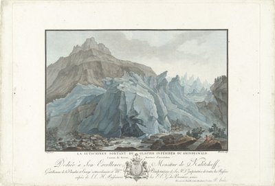 Gletsjer bij Grindelwald door Charles Melchior Descourtis