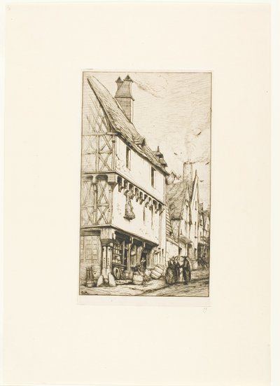 Een Oud Huis in Bourges door Charles Meryon