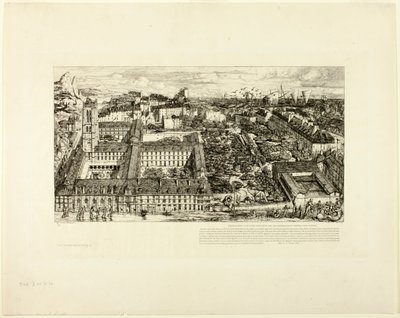 Collège Henry IV (of Lycée Napoléon), Parijs door Charles Meryon